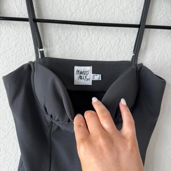 Princess Polly charcoal gray long corset top🍸🖤 - Picture 5 of 8